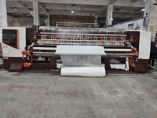 Equipamento de coberturas de agulhas múltiplas de 128 polegadas para produtos de cama com velocidade de 1400 rpm